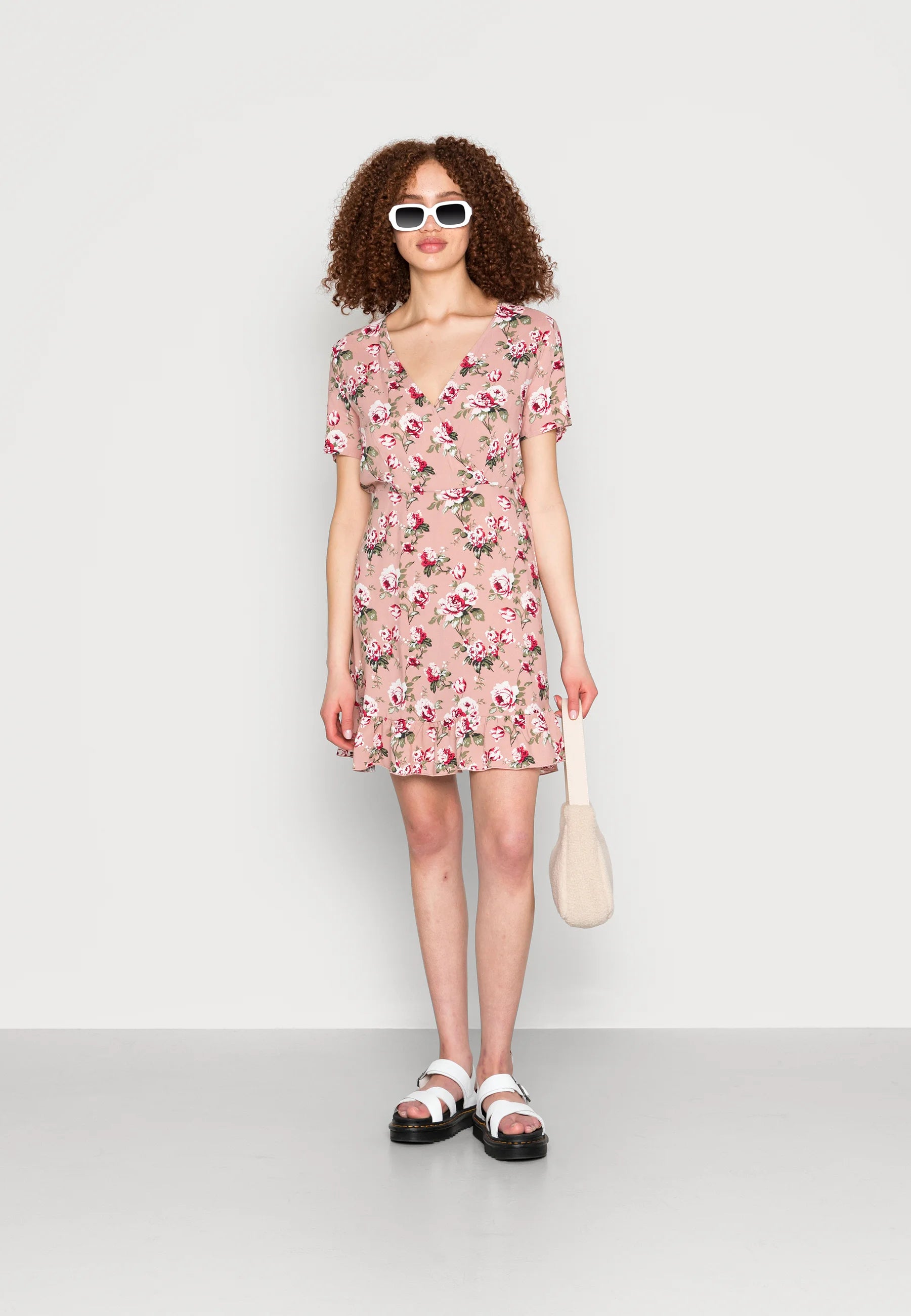 VILA VIEVA AYA V NECK DRESS - Day dress - misty rose pink