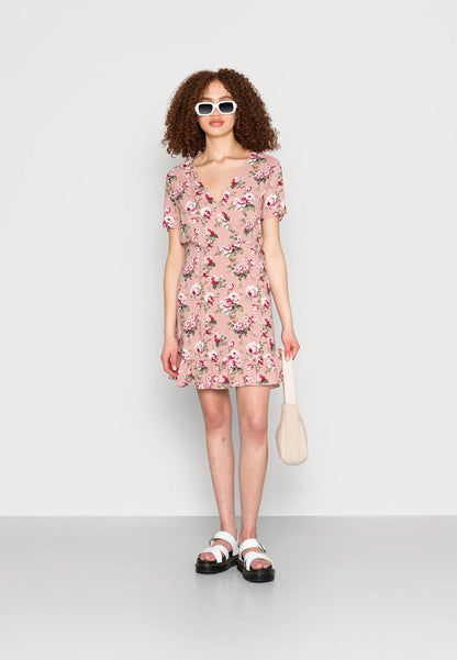 VILA VIEVA AYA V NECK DRESS - Day dress - misty rose pink