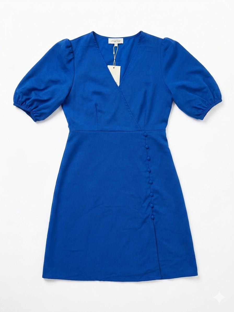 CHARLIOR Women’s Satin mini dress (blue)