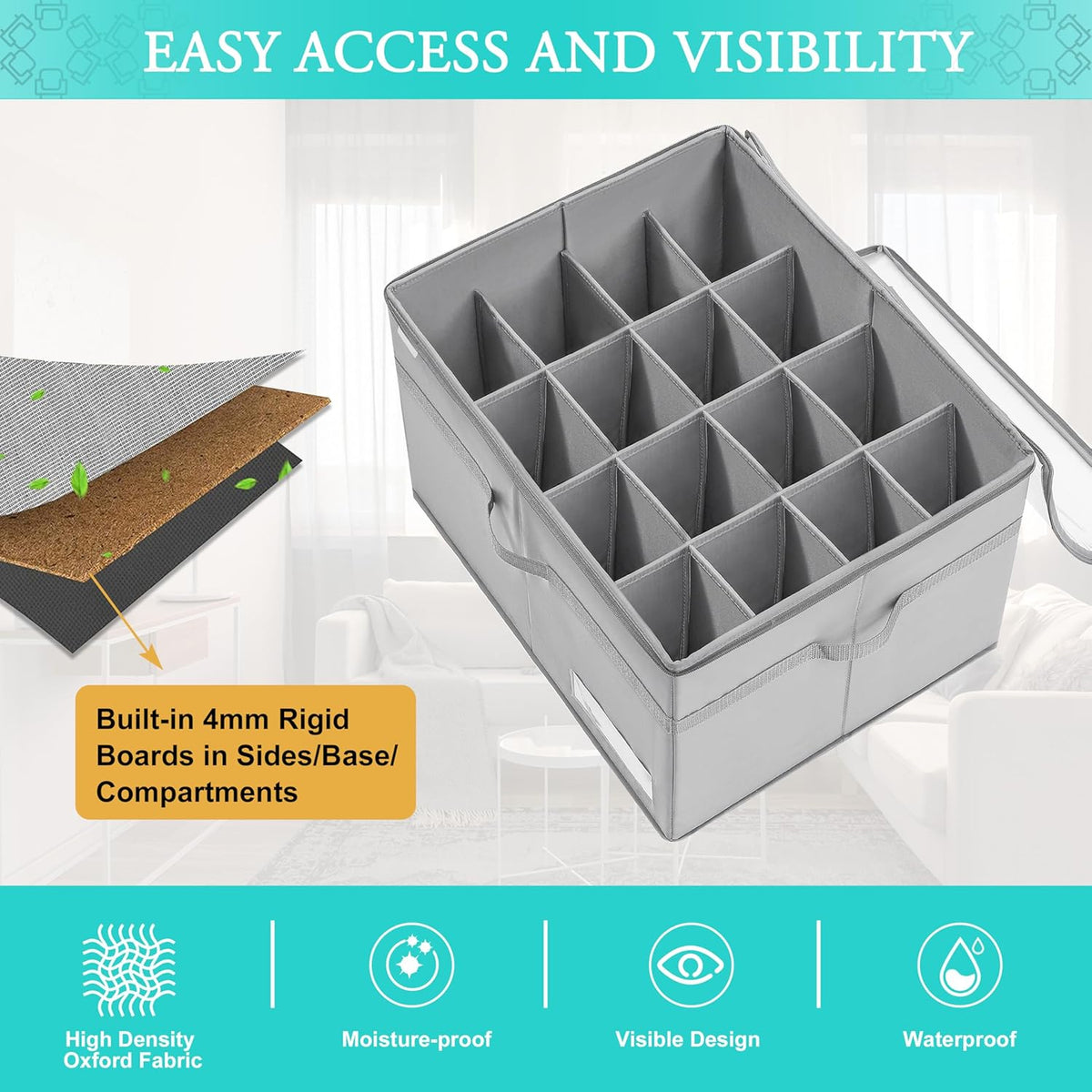 Shoe Organiser for Closet, 16 Pairs