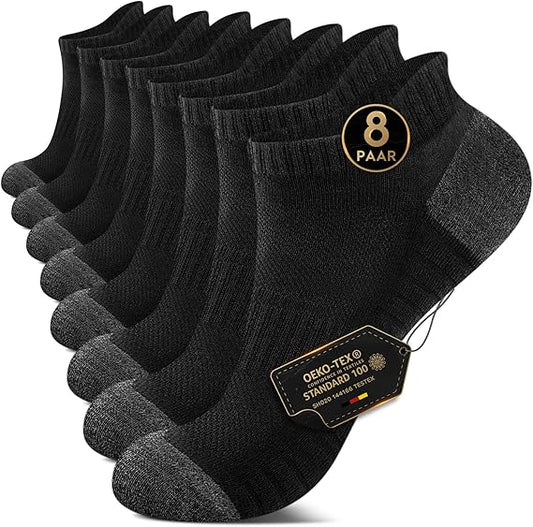 جوارب رياضية قطنية للرجال، 8 أزواج، 47/50