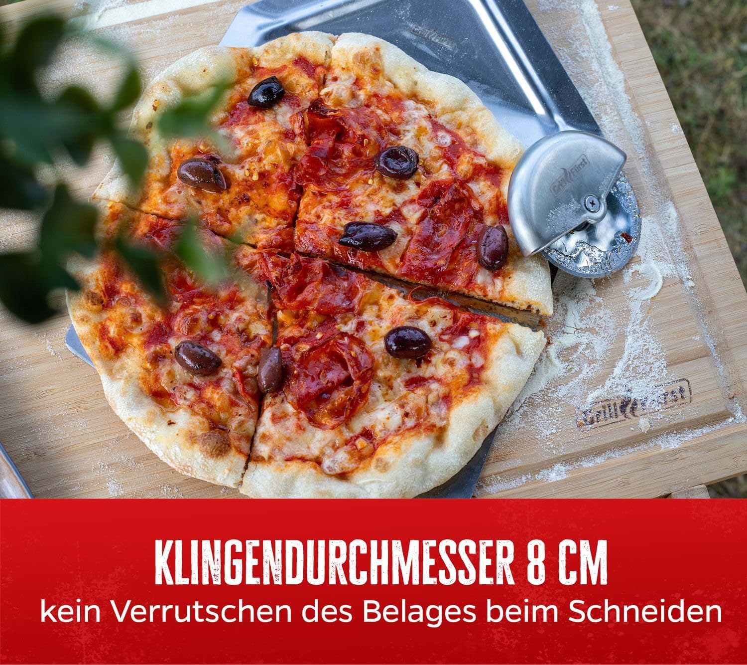 Grillfürst Pizza Wheel/Pizza Cutter Stainless Steel 10 cm