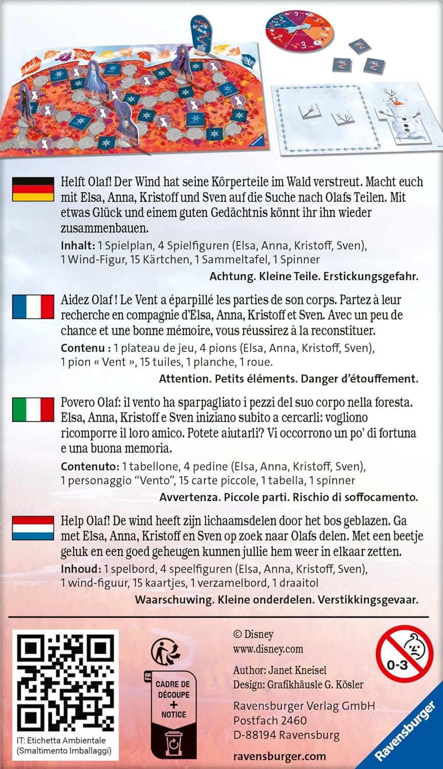 Ravensburger Frozen II - Help Olaf!  Family Board Game -20528