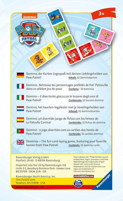 Ravensburger Paw Patrol Domino for Kids Age 3 Years Up, 2 to 4 Players