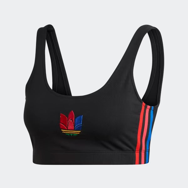 Adidas Originals Adicolor 3D Trefoil Bra Top (Black)