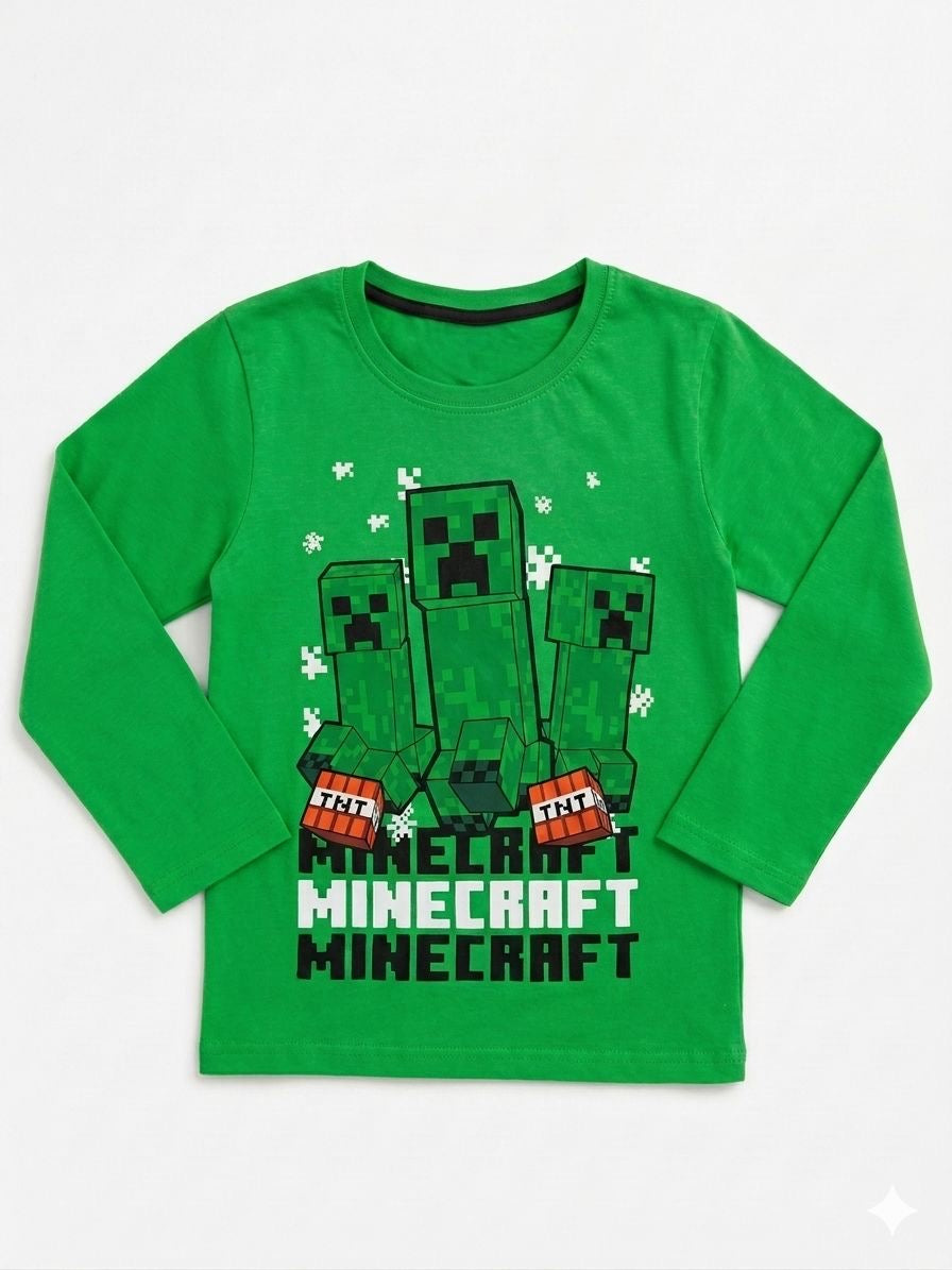 MINECRAFT Boys longsleeves cotton T-shirt