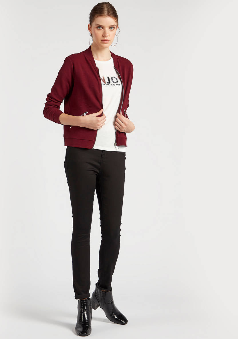 Women’s Textured Zip-up Jacket