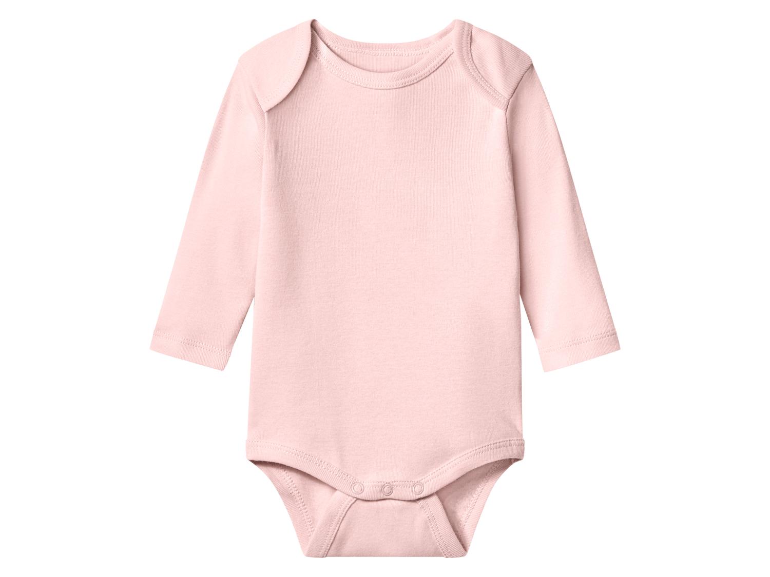 LUPILU Baby Girls’ Longsleeved Bodysuits, 3 pcs