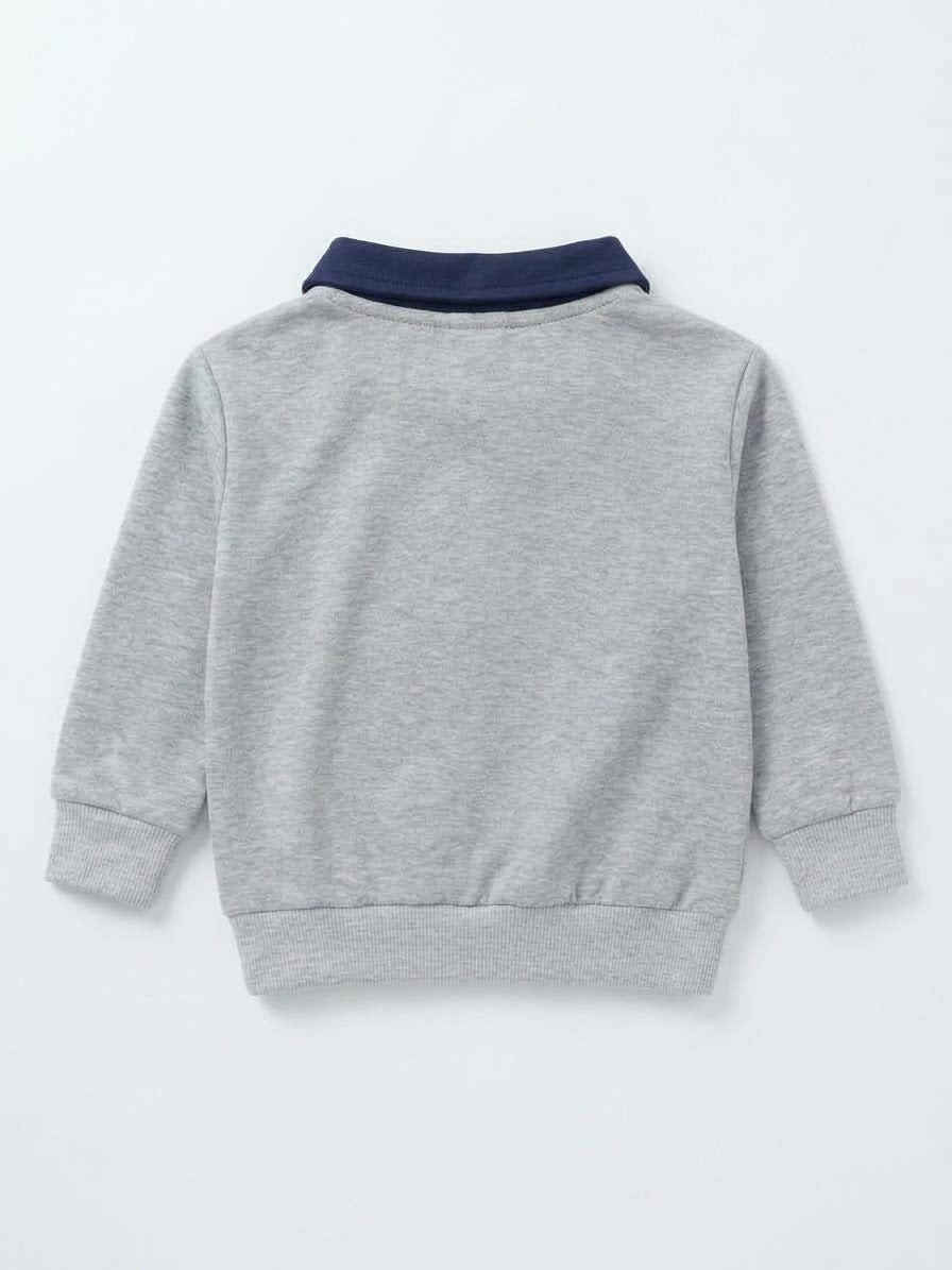 PATPAT Boys’ Cotton Collared Sweatshirt