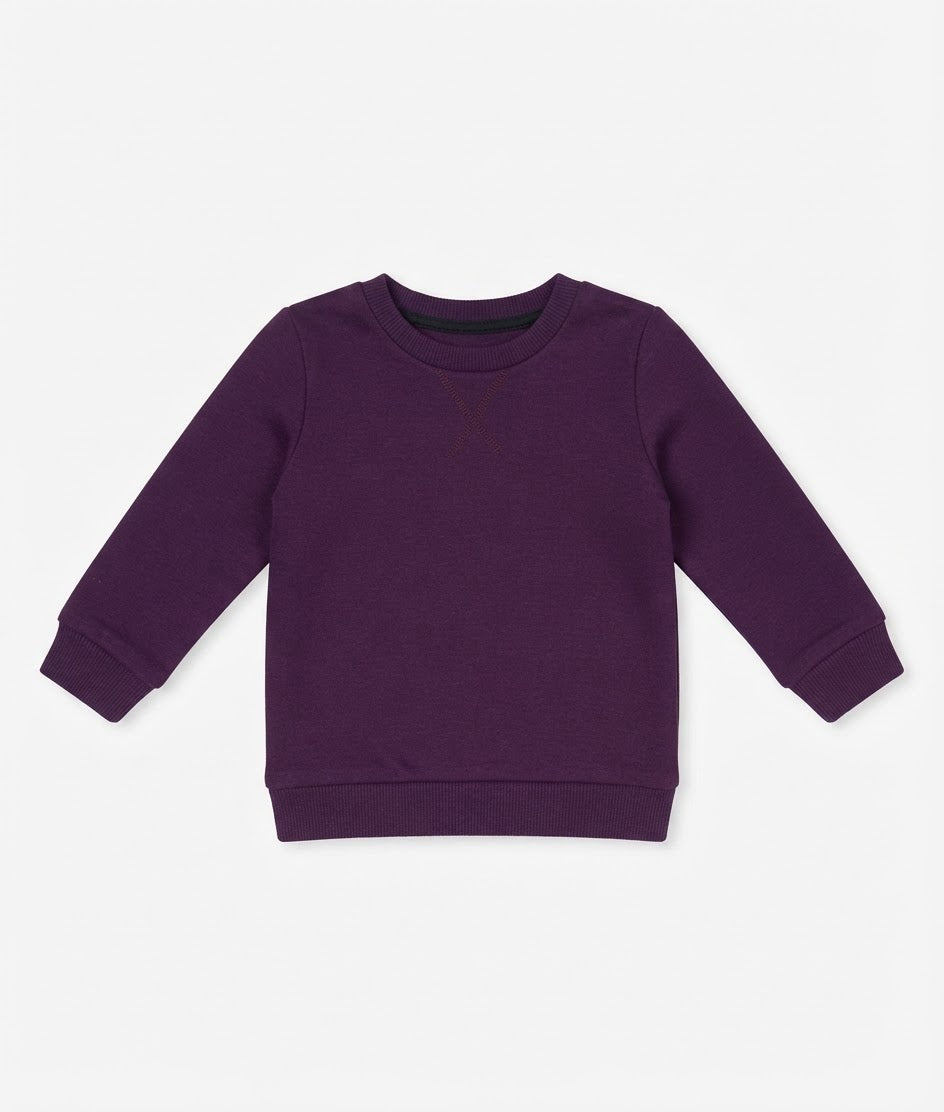 Babies’ Fleece Basic Sweatshirt (purple)