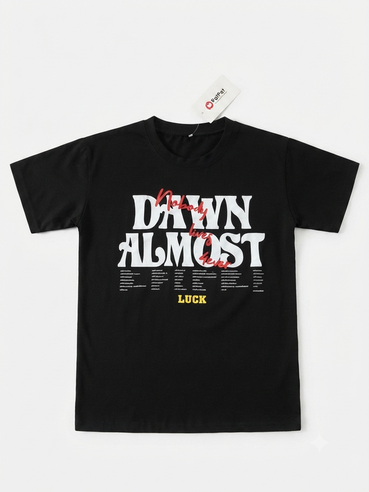 PATPAT "Dawn Almost" Graphic Tee - Black