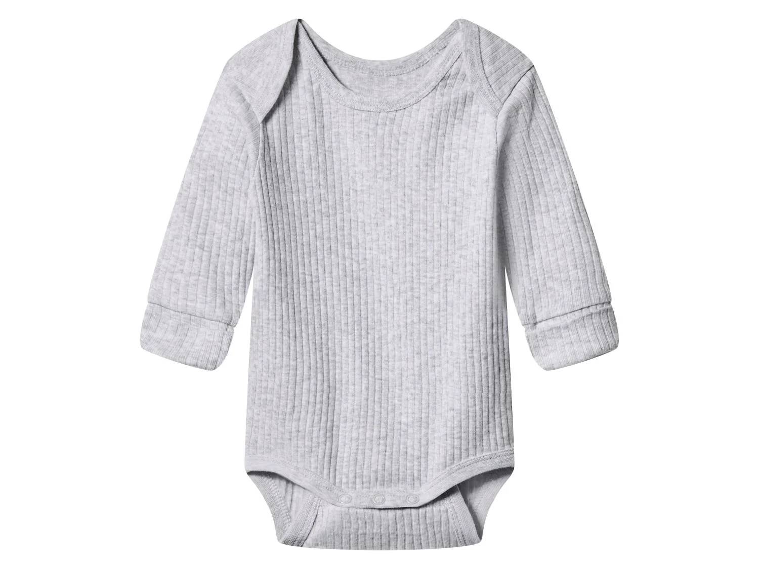 LUPILU Babies’ Ribbed Bodysuit/pants Set (Grey)