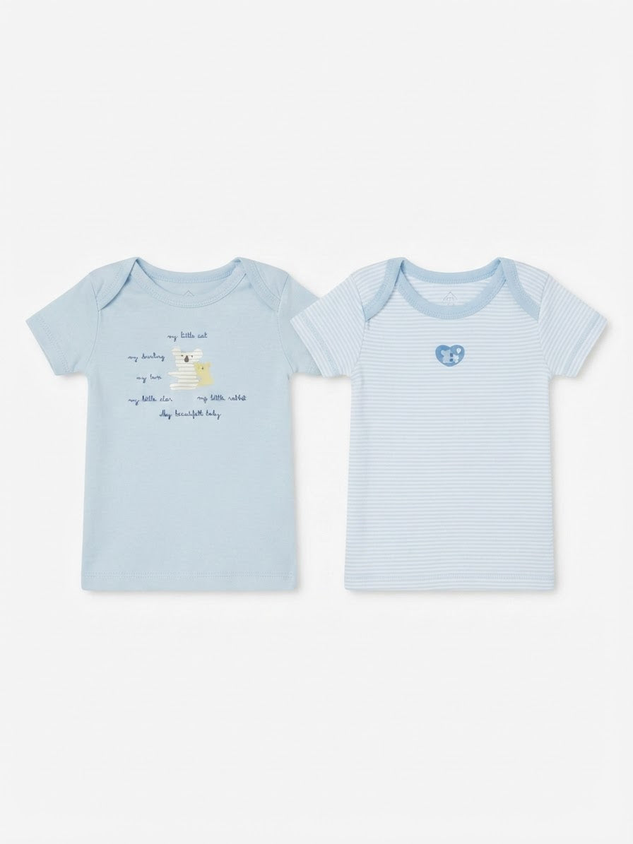 Babies’ T-Shirt, 2 pcs , Koalas (Blue)