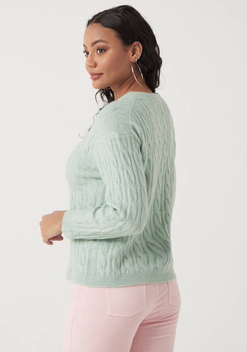 Women’s V-neck Textured Sweater