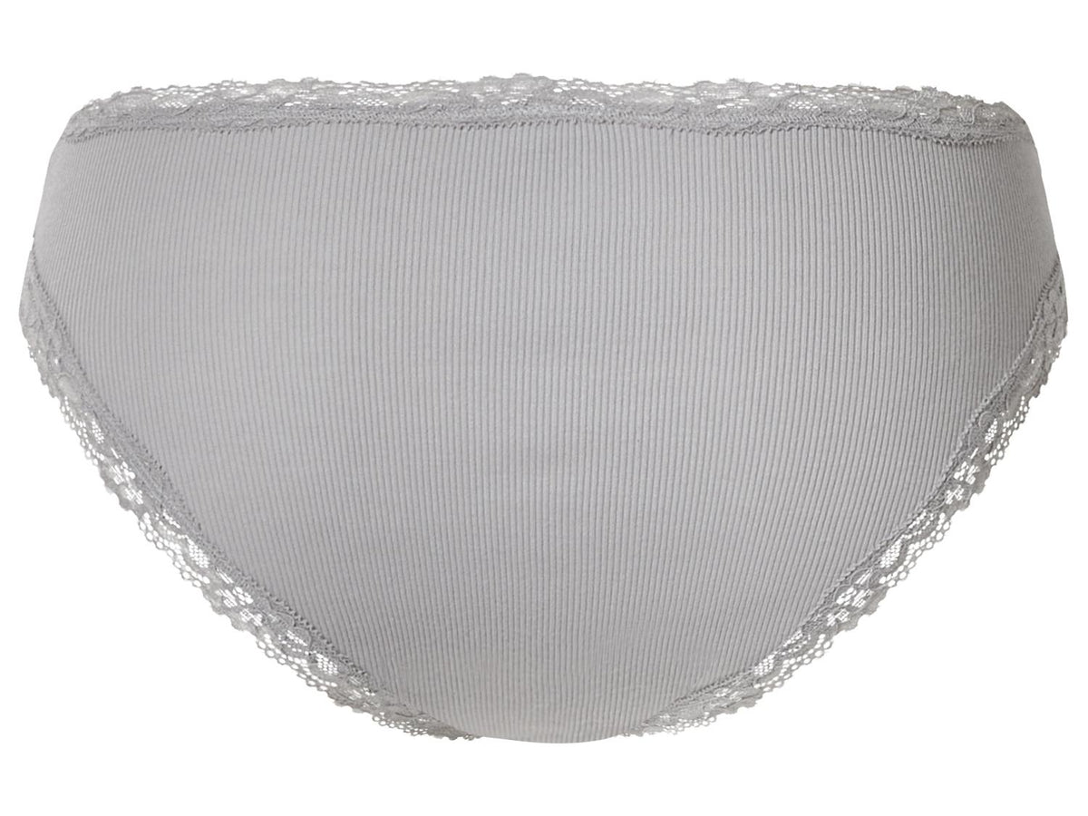 ESMARA Women’s Ribbed Briefs With Lace, 5 pcs (Navy/Grey)