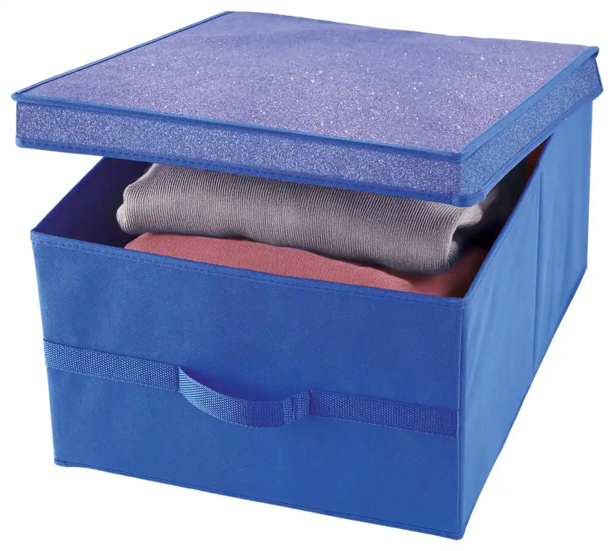 DOMOPAK LIVING Textile Box L »Glitter« Blue