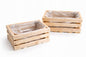 Parkside Beige Wood Flower Pot (Set of 2)