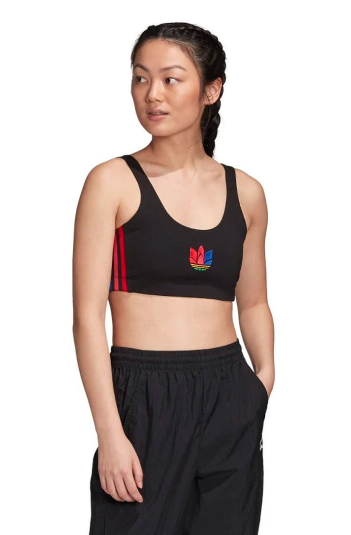 Adidas Originals Adicolor 3D Trefoil Bra Top (Black)
