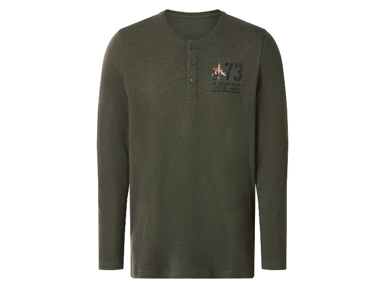 Men’s Longsleeve Top - esmara men (Olive green)