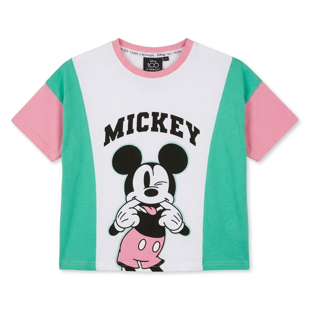 Primark Cotton T-shirt for Girls, Mickey Mouse