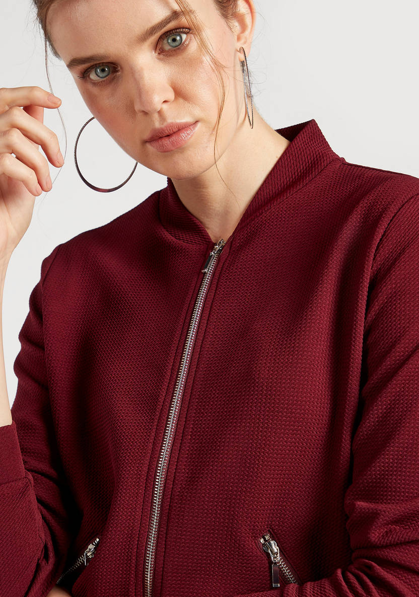Women’s Textured Zip-up Jacket