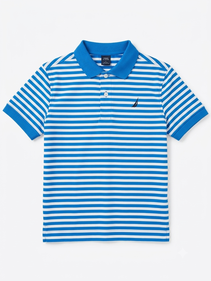 NAUTICA Boys’ Striped polo T-Shirt (Slim Fit)