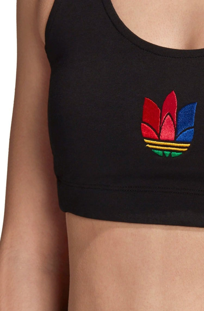 Adidas Originals Adicolor 3D Trefoil Bra Top (Black)
