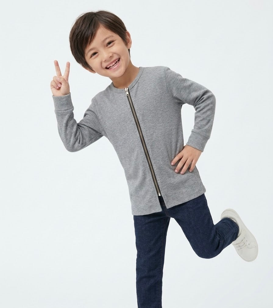 PATPAT Kids’ Zipped Knit Cardigan