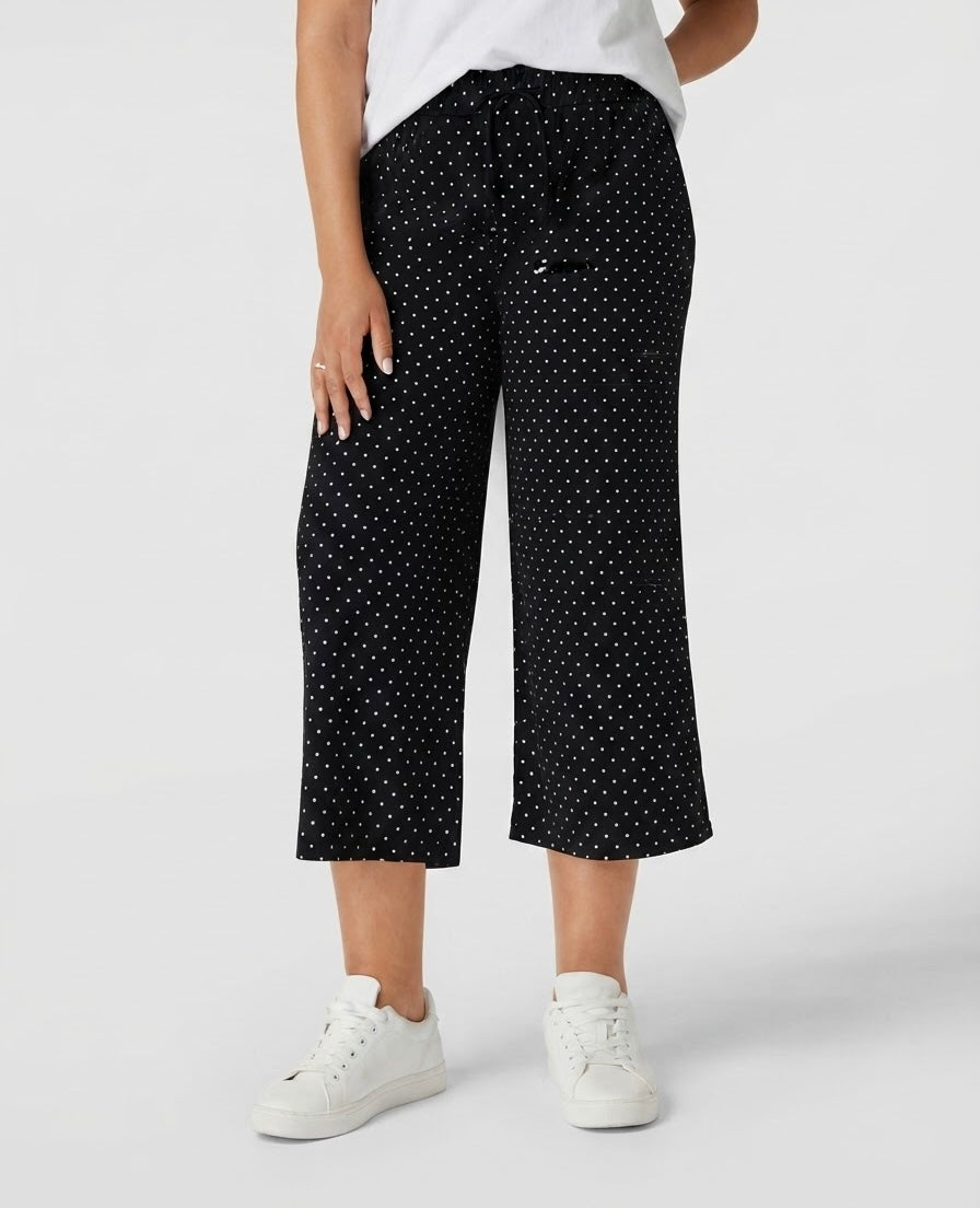 ESMARA Polka Dot Wide-leg Pants