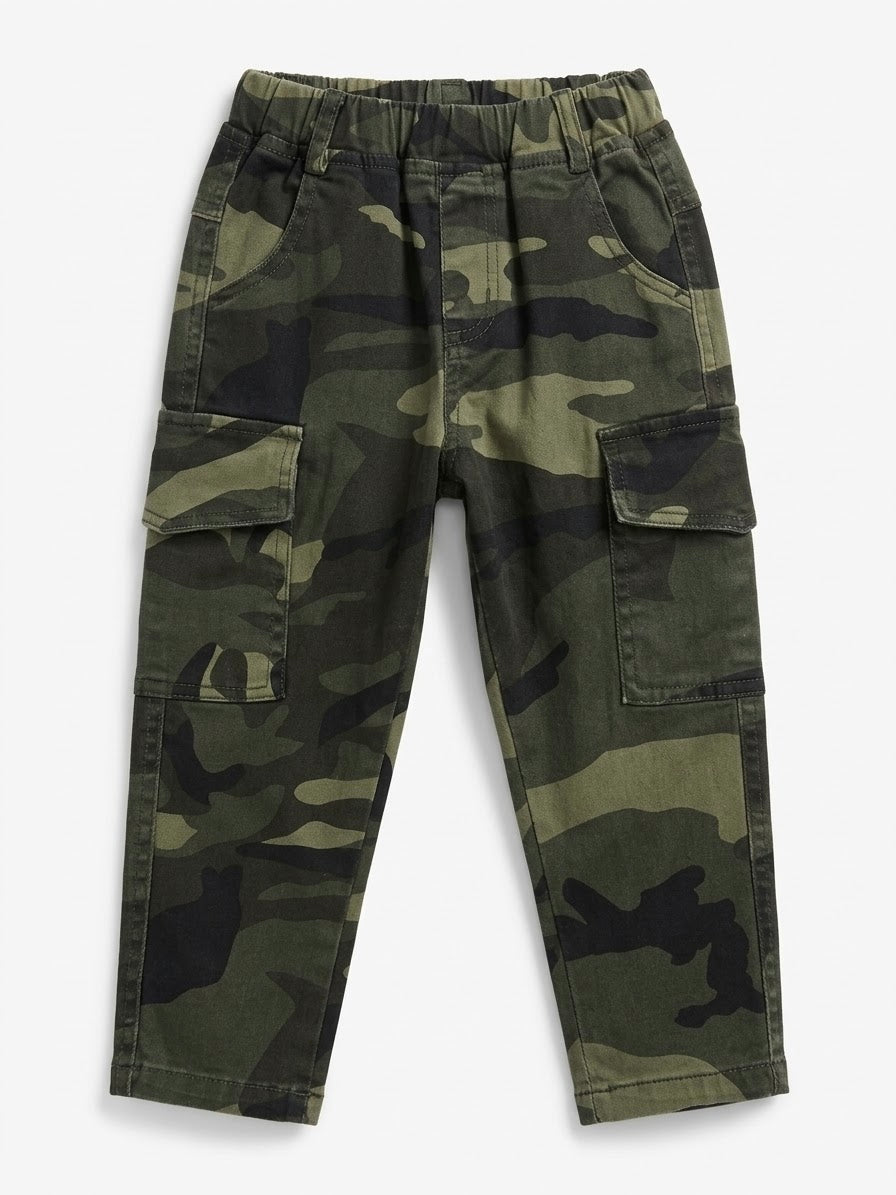 Kids’ Woodland-Camo Cargo Jeans
