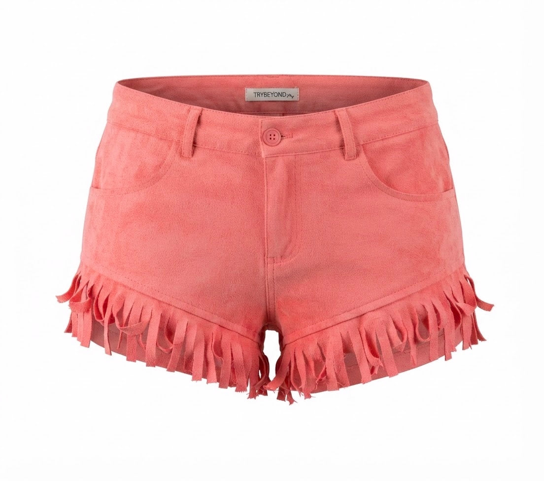 Girls’ Faux-Suede Fringe Shorts