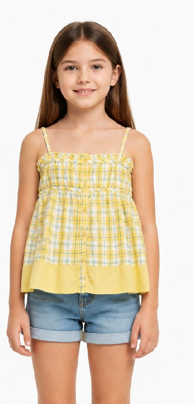 ZARA Girls plaid Top