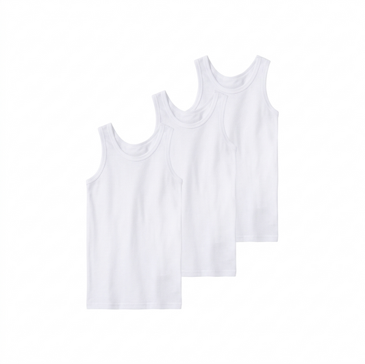 Boys' cotton tank top, 3 pieces