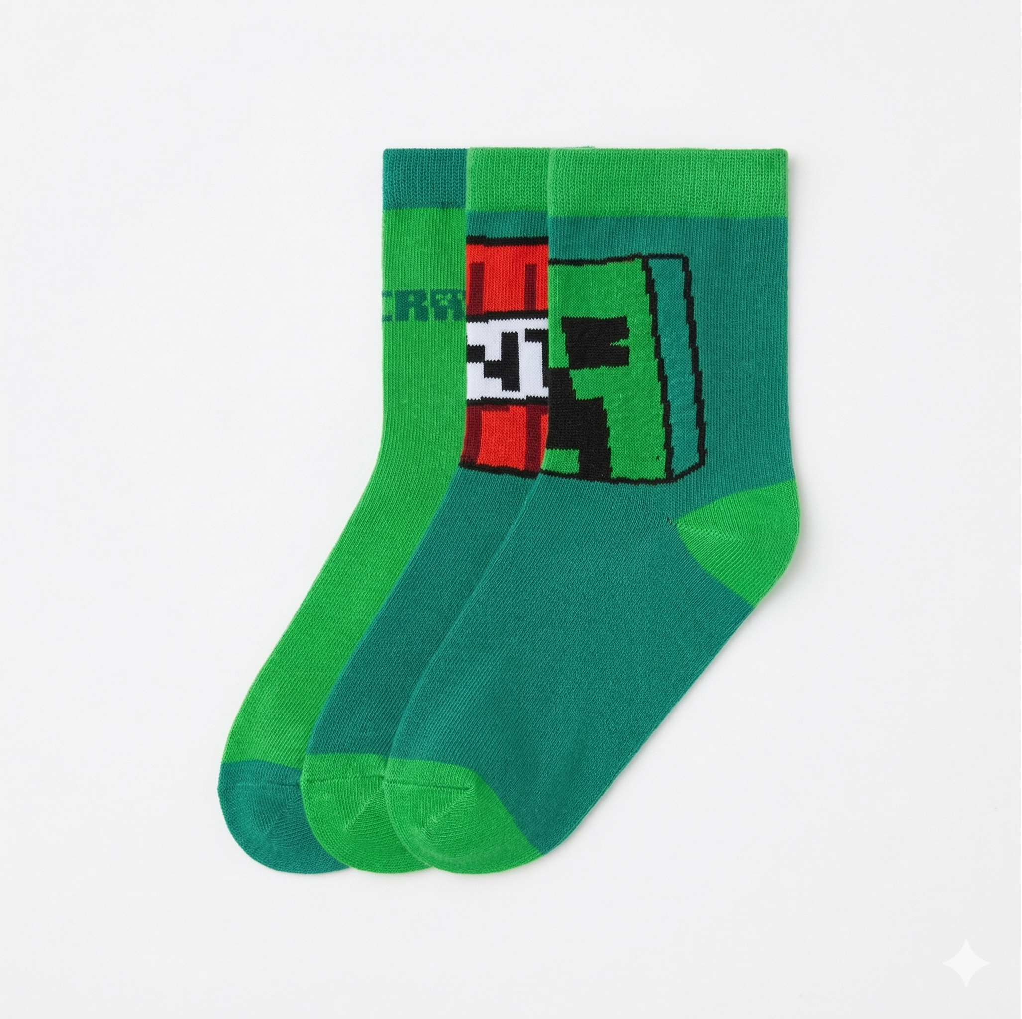 Minecraft Boys' Socks, 3 Pairs