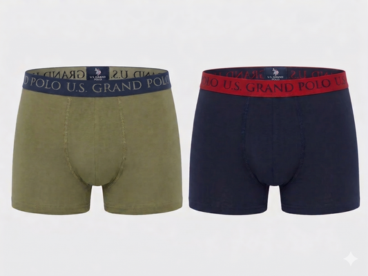 LIVERGY® x Grand Polo Men's Boxers, 2 pieces, with a high cotton content