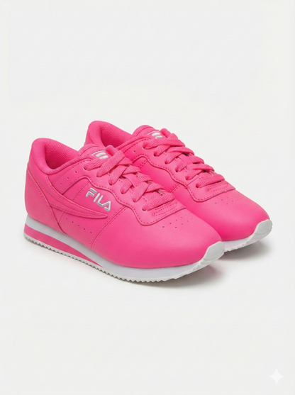 Fila Girl's Retro Lace-up sneakers, Brigh Pink