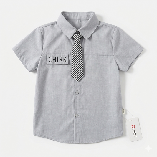 Stylish Boys' Formal Shirt with Necktie - PatPat