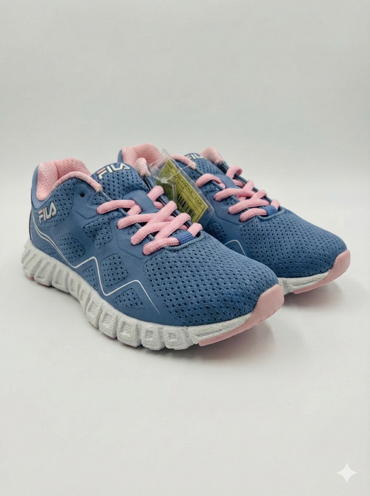 Fila Girl's Blue Mesh Athletic Sneakers