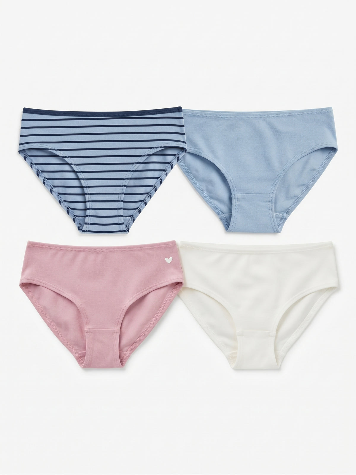 L&D Girls’ Cotton Briefs, 4 pcs