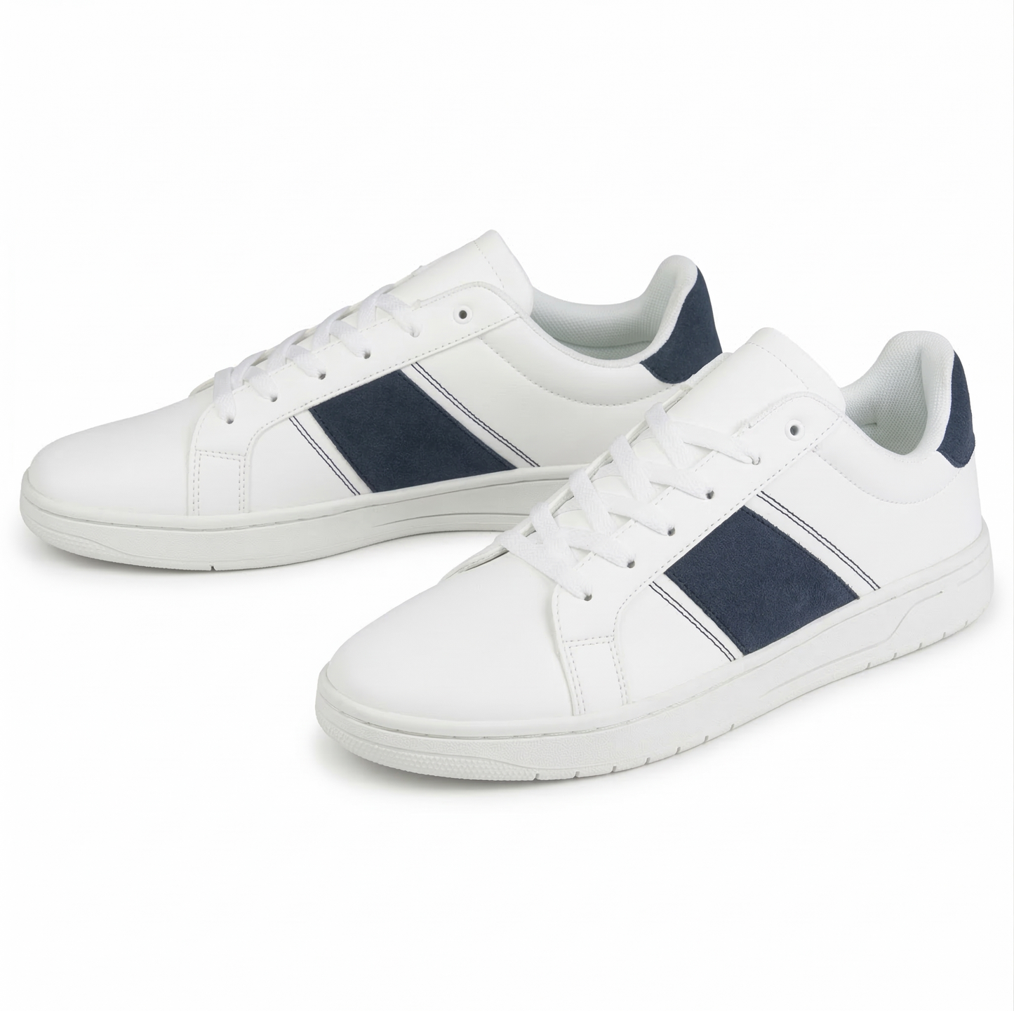 LIVERGY® Men's Sneakers (White, navy blue)