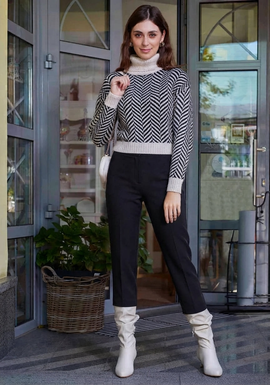 Women’s Zig-Zag Textured Jumper