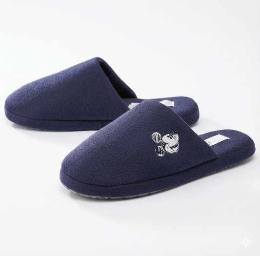 Men's slippers (42/43, navy blue)