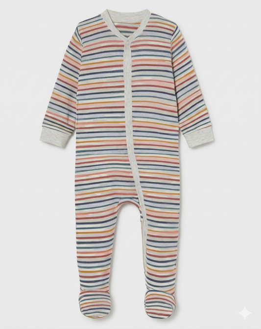 Baby & Toddler Striped Footie Sleepsuit