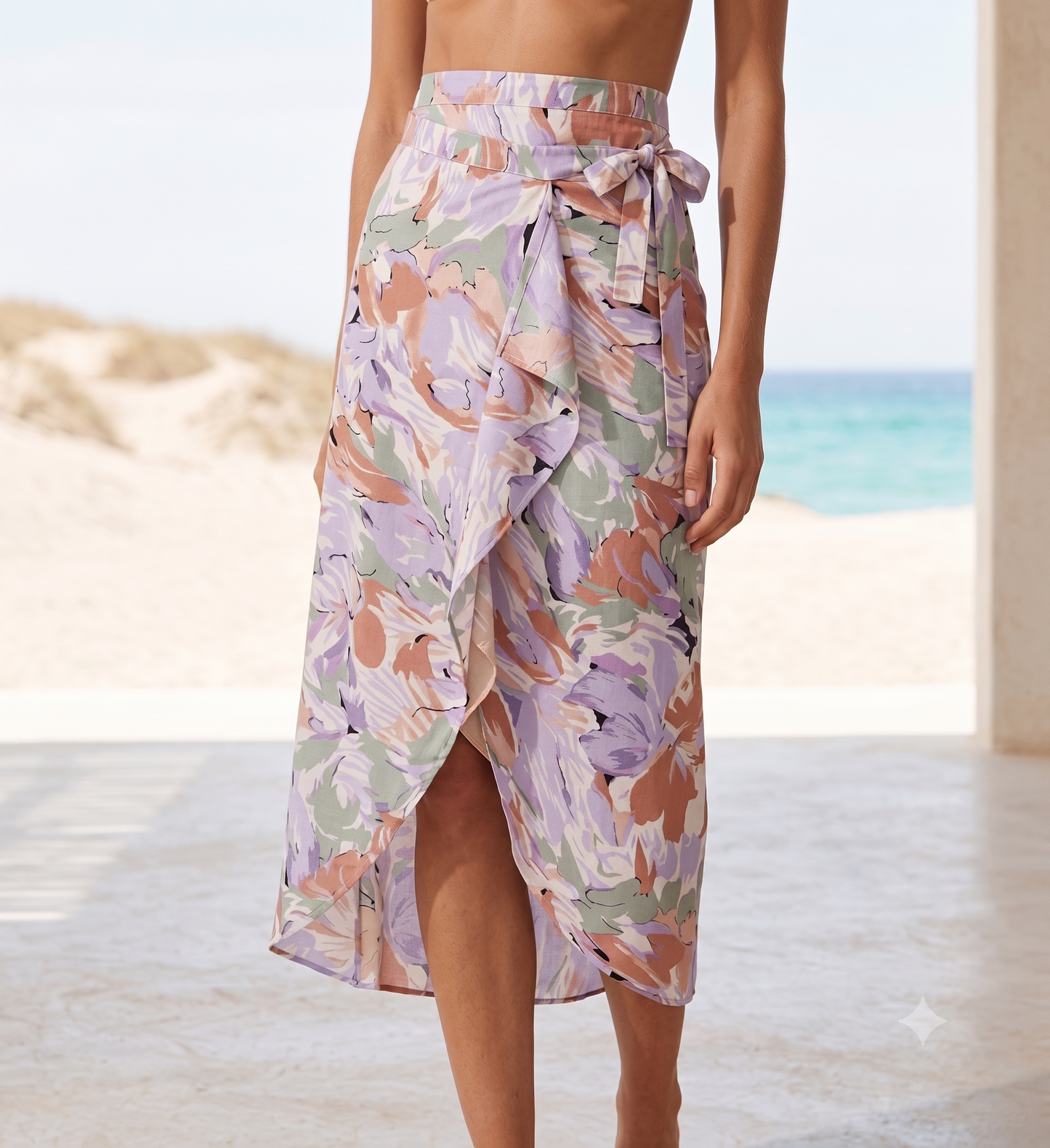 Accessoires by PK, Women’s beach cover-up , floral pattern, One size