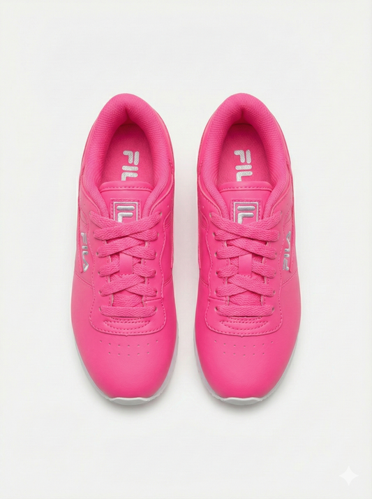 Fila Girl's Retro Lace-up sneakers, Brigh Pink