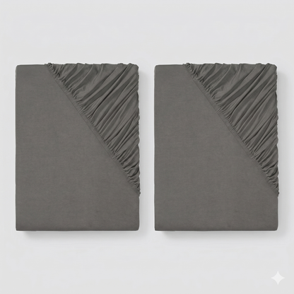 Fitted Sheet Bundle - Set of 2 ( Grey)
