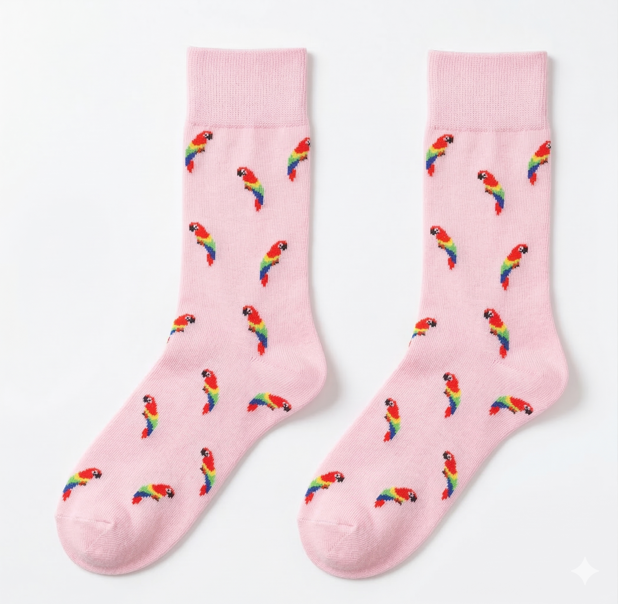 Patterned Socks (Parrot/Pink)