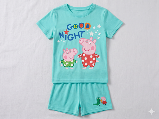 Peppa Pig "Good Night" Pastel Short Set