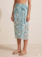 Accessoires by PK , Women’s beach cover up ,floral pattern, blue  One size