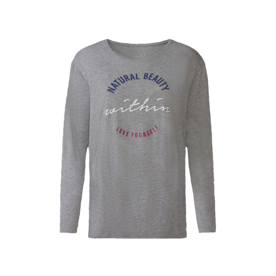 ESMARA Women’s Longsleeve Tops, 2 pcs (grey/pink)